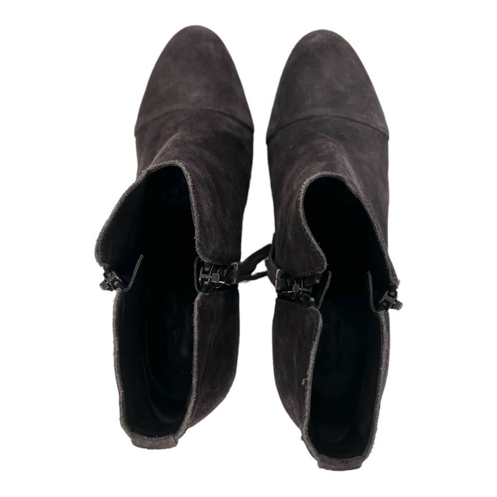 Rag & Bone Margot Gray Suede Tassel Heeled Booties - Picture 6 of 12